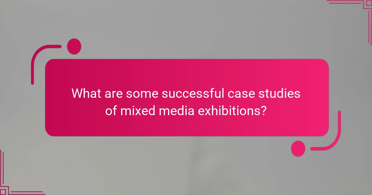What are some successful case studies of mixed media exhibitions?