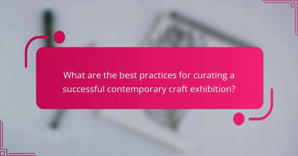 What are the best practices for curating a successful contemporary craft exhibition?