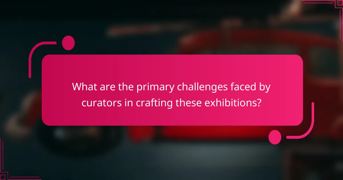 What are the primary challenges faced by curators in crafting these exhibitions?
