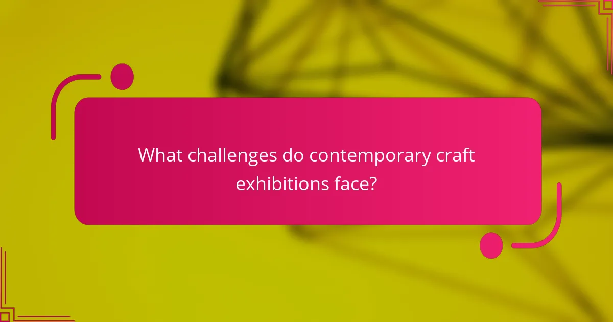 What challenges do contemporary craft exhibitions face?