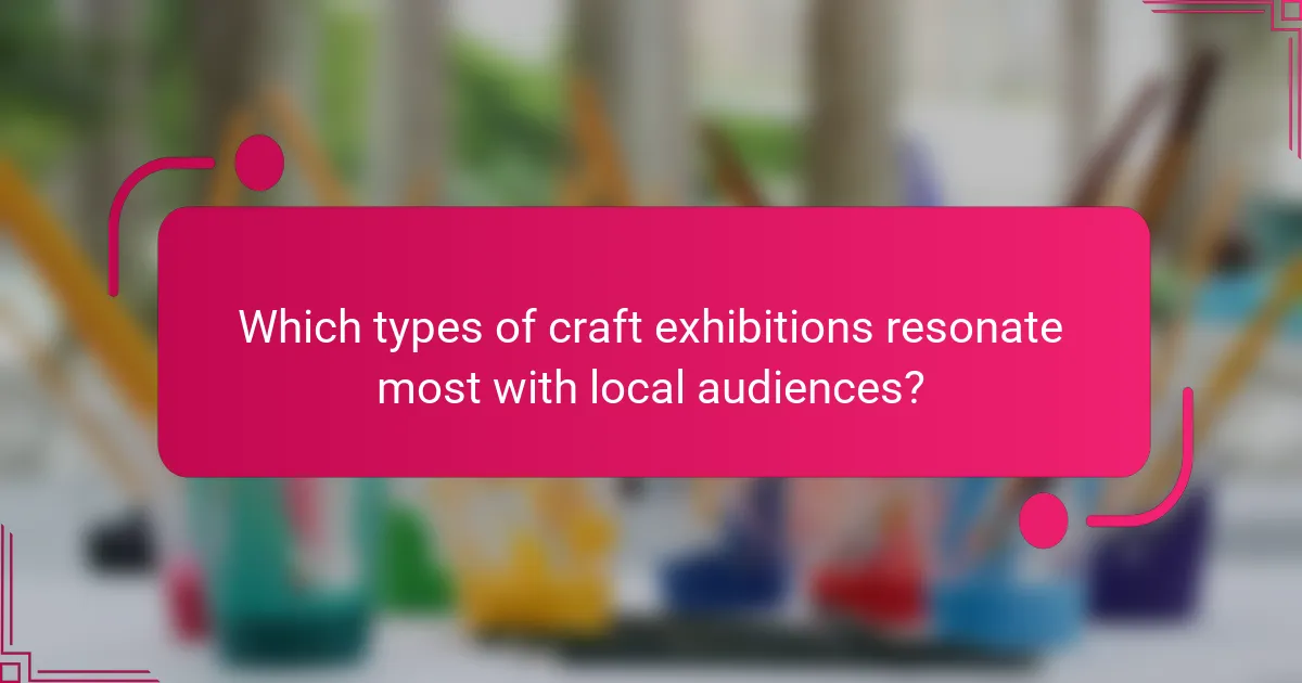 Which types of craft exhibitions resonate most with local audiences?