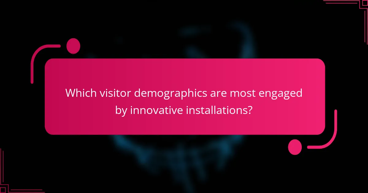 Which visitor demographics are most engaged by innovative installations?